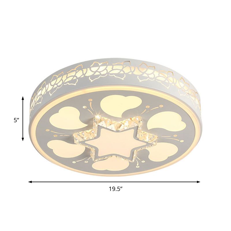 Plafoniera da incasso a cerchio marrone/bianco a LED Moderna in acrilico e cristallo con illuminazione bianca/3 colori per camera da letto
