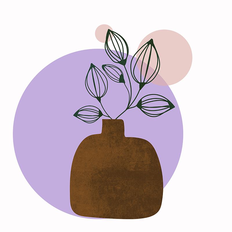 Tropical Plant Illustration Mural Mildew Resistant Wallpaper Sleeping Room Wall Mural