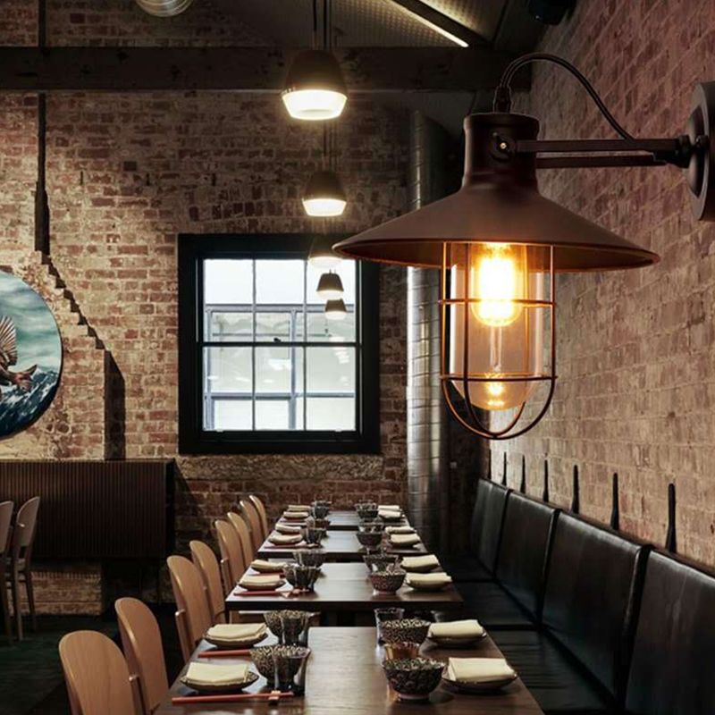 Cone Metal Sconce Light Fixture American Retro Industrial Style 1 Light Sconces