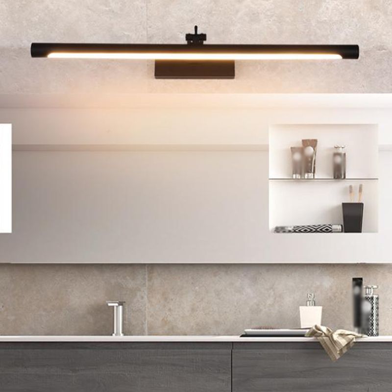 Linear Wall Lighting Modern Style 1 Light Vanity Sconce Lights in Black