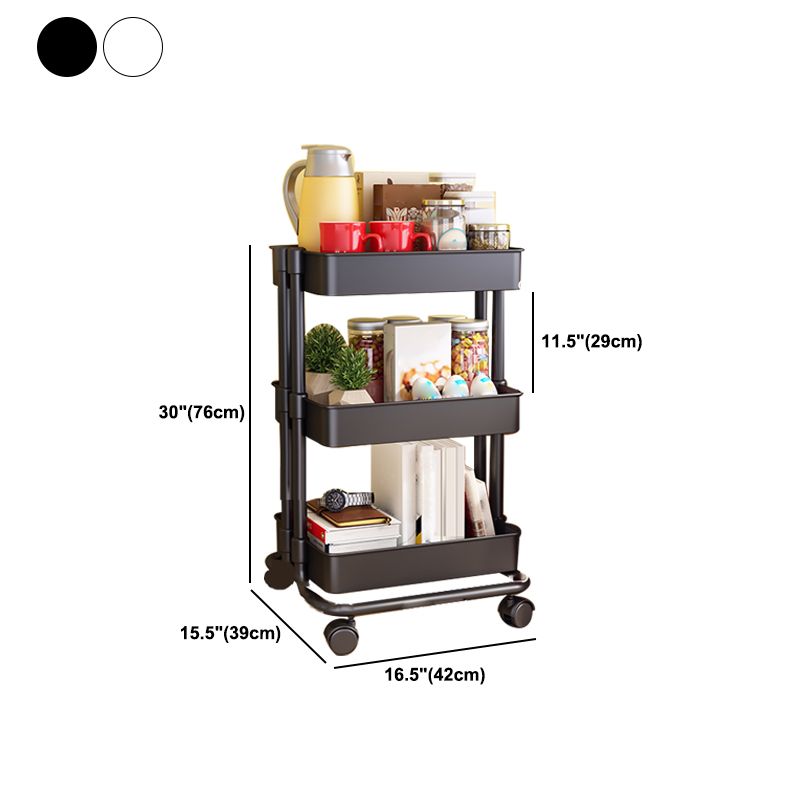 Movable Plastic Bookshelf Nordic Home Open Bookcase with Casters