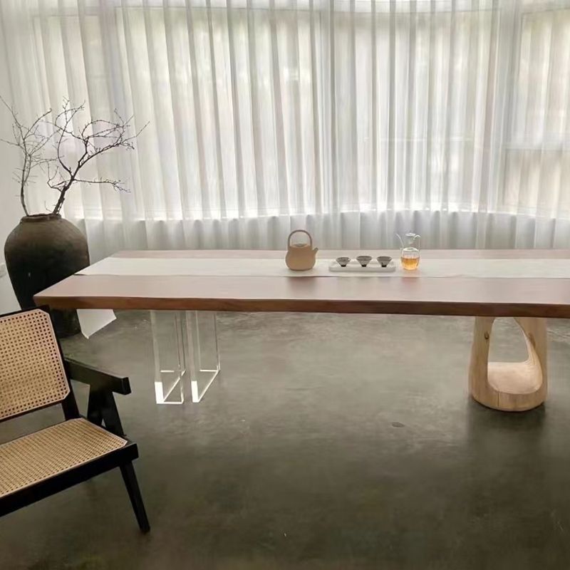 Modern Rectangle Dining Table Solid Wood Dining Table for Dining Room
