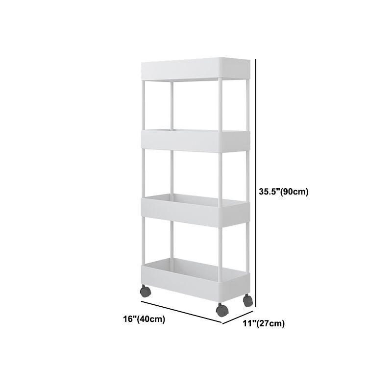 Modern Plastic Bookcase, White, Bookshelf for Any Room, 16" L