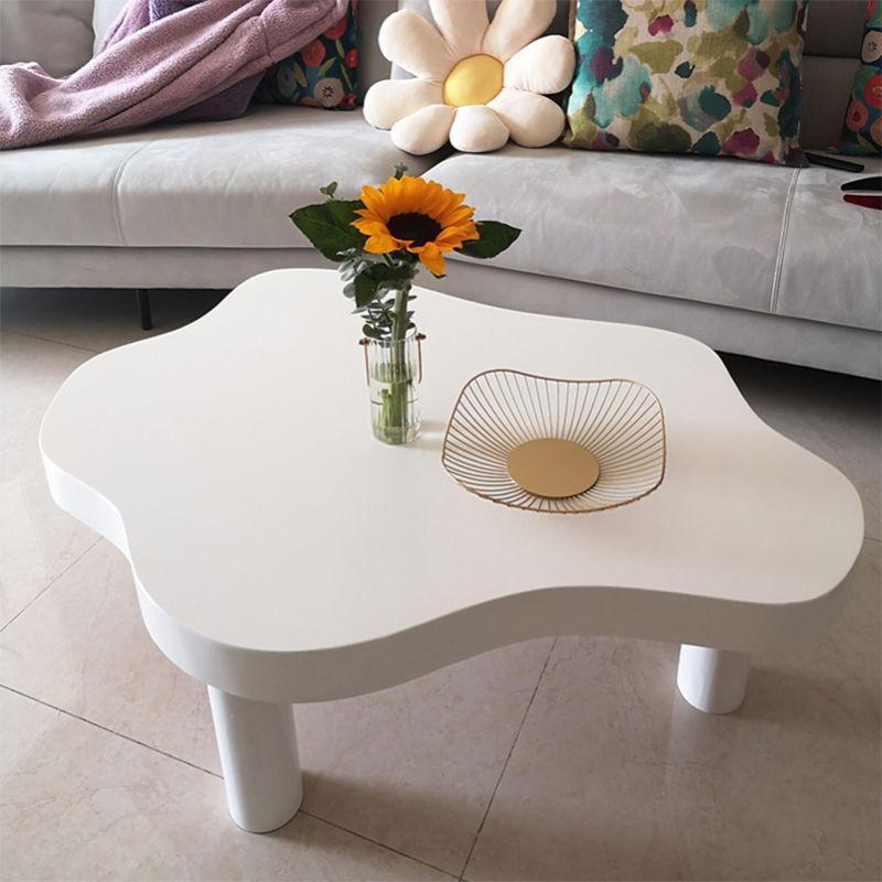 Nordic Cocktail Table 3 Legs Solid Wood Free Form Single Coffee Table