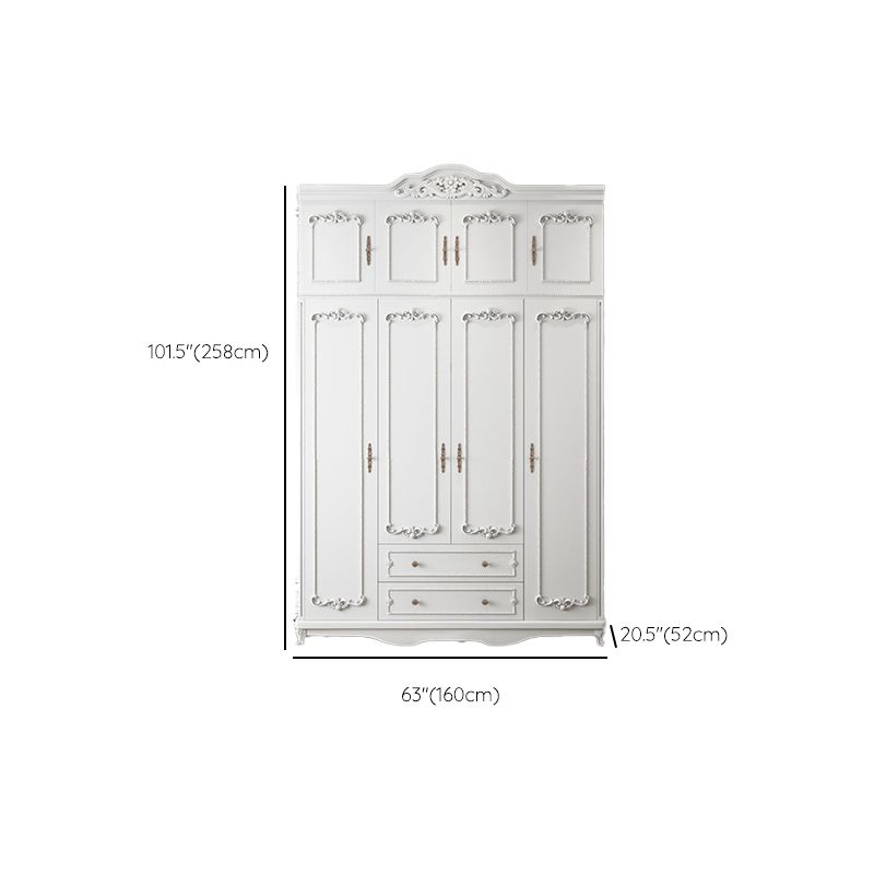French Country Wardrobe Armoire Engineered Wood Wardrobe Cabinet