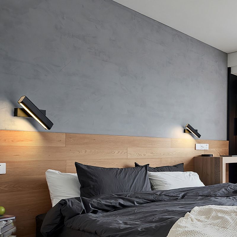 1 Light Rectangular Shade Wall Lighting Modern Style Metal Wall Mounted Light Fixture