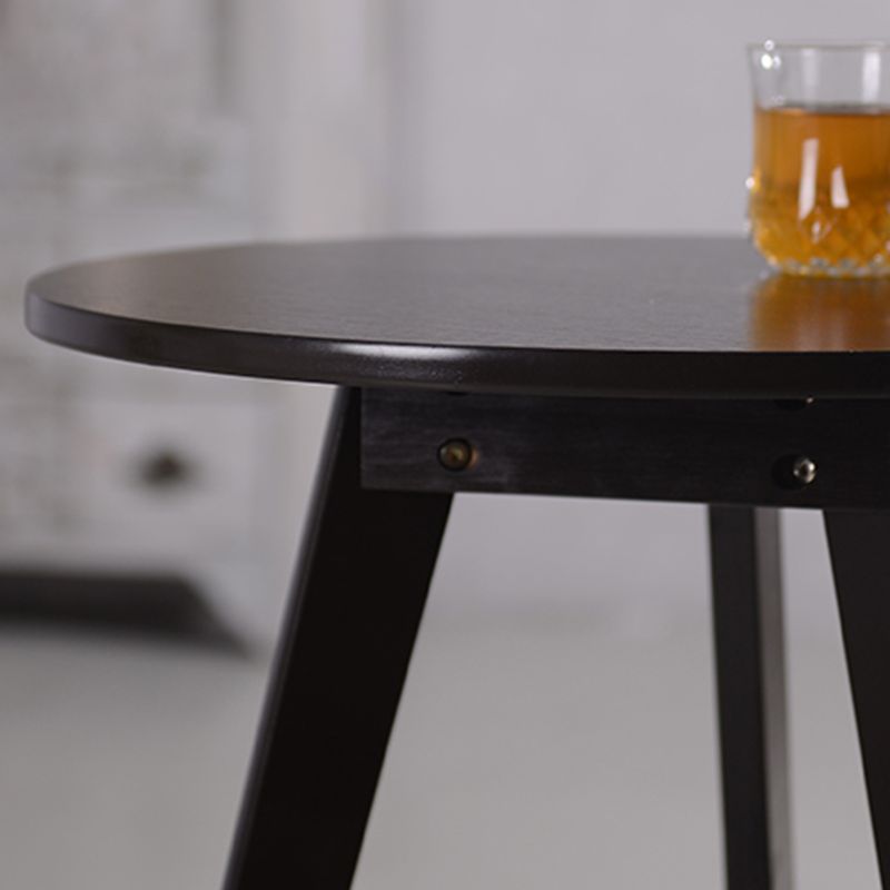 Scandinavian 23.6"/27.5" Round Wooden Top Side Table 3 Legs End Table