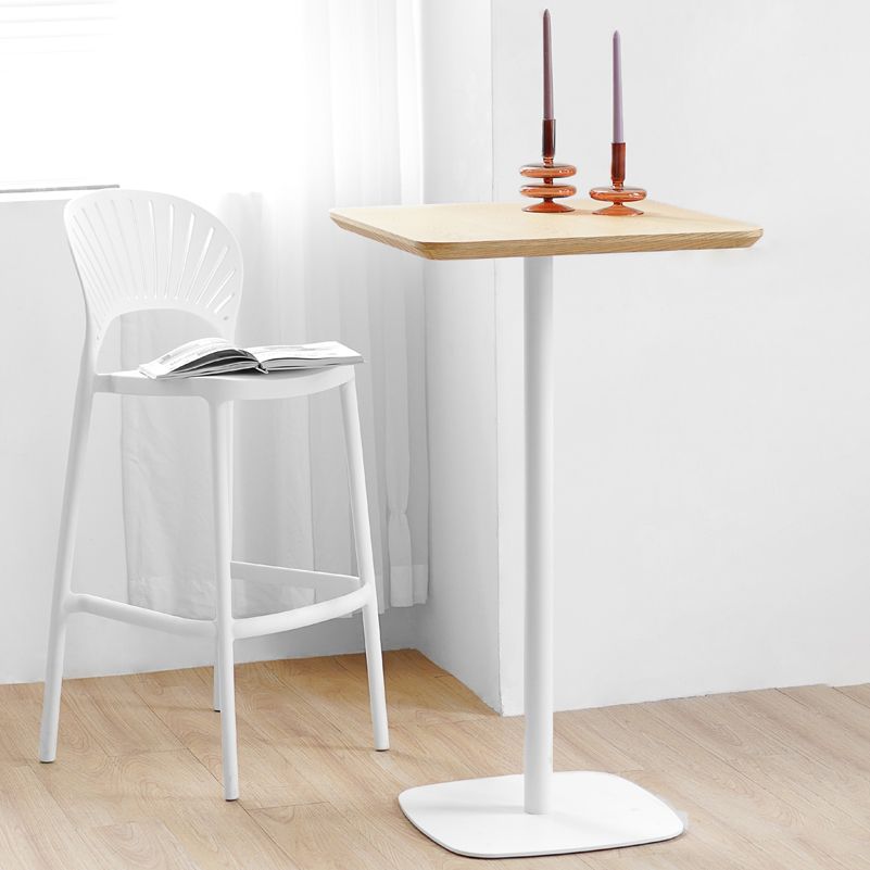 Mesa de barra de metal industrial Top 41.3 "H Table de bistro de pedestal para café