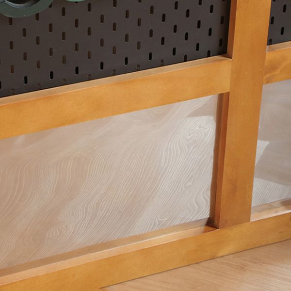 Modern Prep Table with Storage Cabinet Dining Room Island Table
