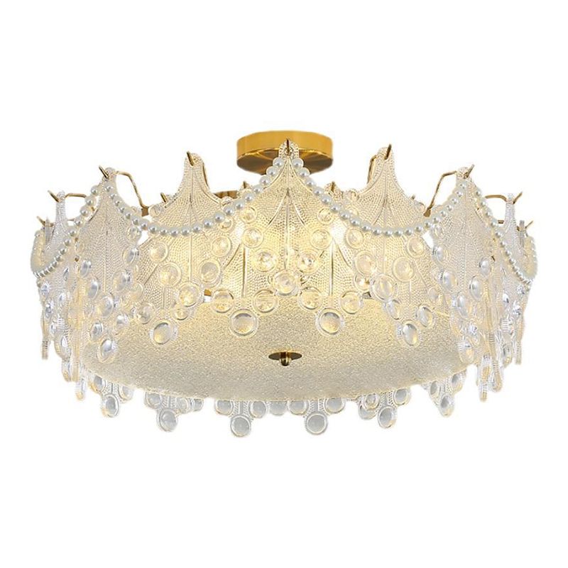 Creative Ceiling Light Contemporary Glass Flush Mount Light Fixture for Sitting Room