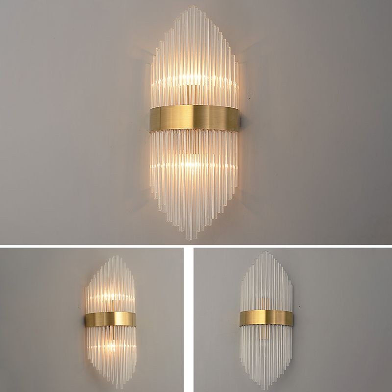 Copper Wall Sconce Light Postmodern Style 2 Lights Indoor Wall Mount Lamp Fixture