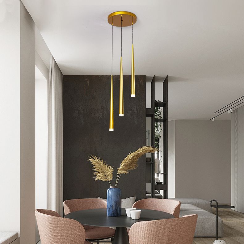 Metal Geometric Shape Hanging Light Modern Style Multi Lights Hanging Light Mount Fixture