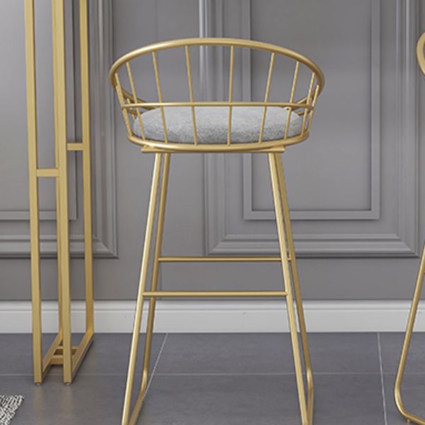 Low Back Counter Bar Stool Industrial Metal Counter Height Stools