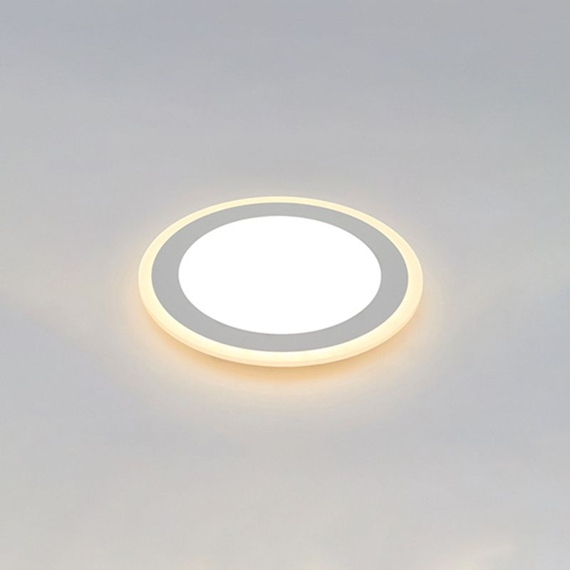 Acryl Disk Flush Mount Ceiling Licht Minimalist Weiß LED-Flush-Mount Light Halterung