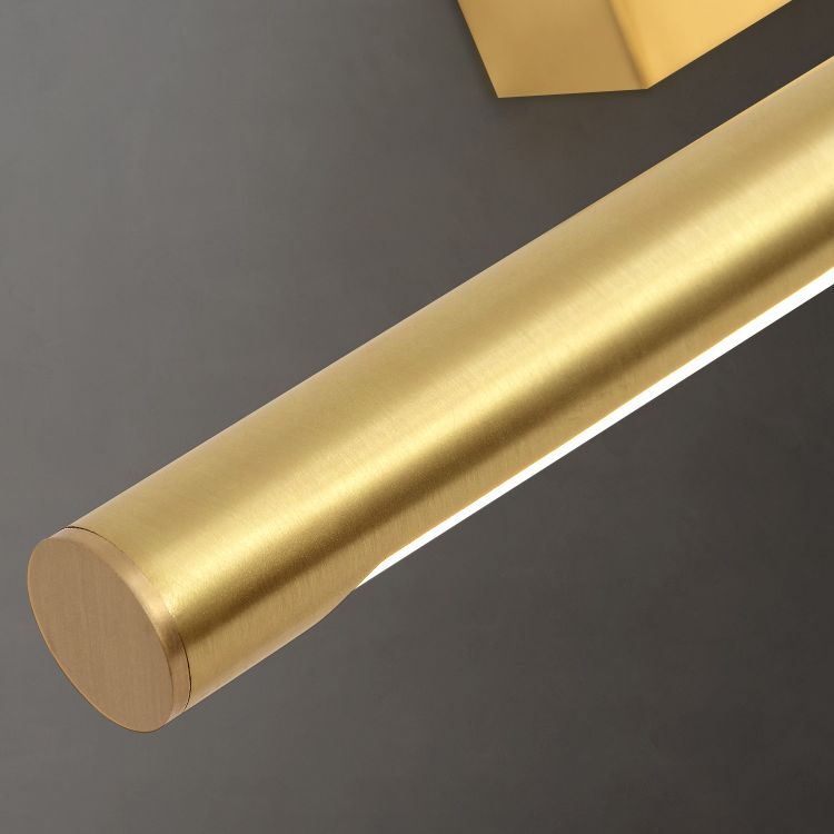 Kopergouden LED -wandwandeling in moderne creatieve stijl acryl lineair wandlicht met gewei decoratie