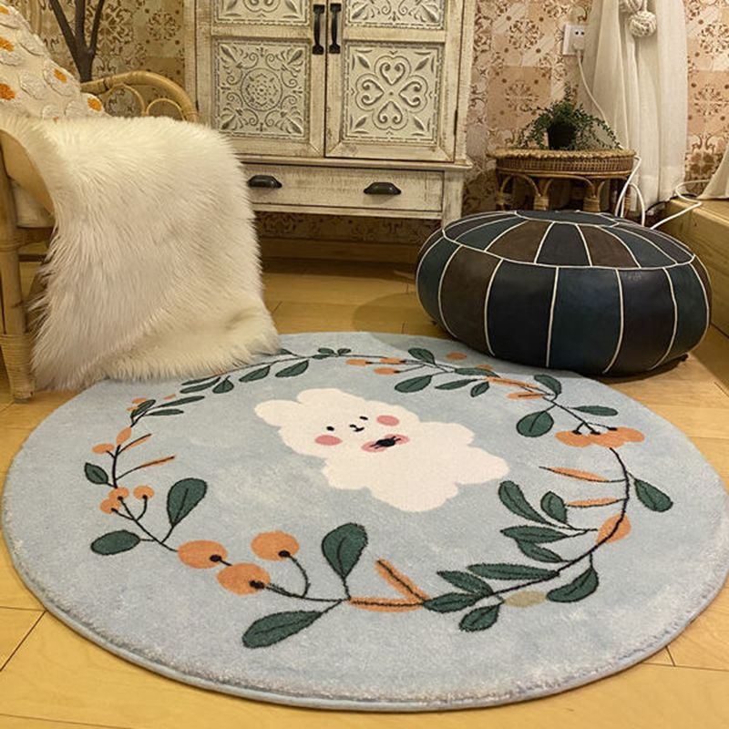Black Bohemian Rug Polyester Graphic Rug Non-Slip Backing Rug for Drawing Room