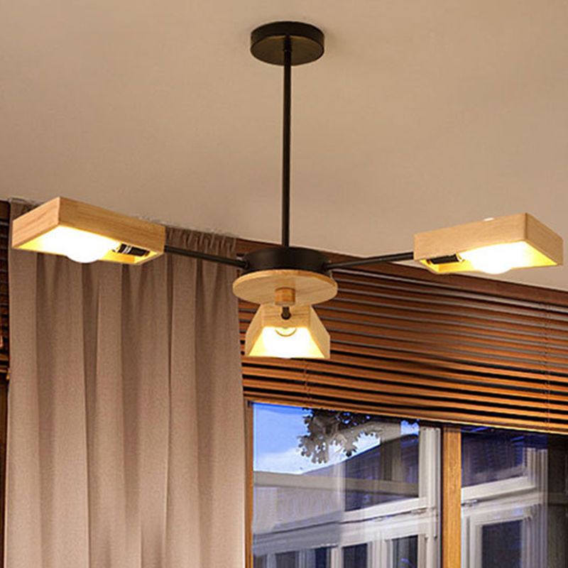 Chandelier en forme de Spoutnik en forme de lampe de caoutchouc nordique