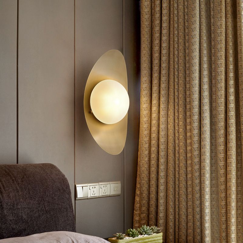 1 Light Globe Wall Lighting Fixtures Modern Style Glass Wall Mounted Lamps