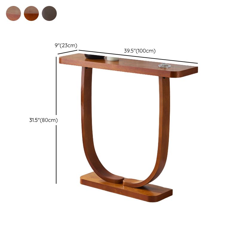 Solid Wood 31.5" Tall Console Table 1-shelf Accent Table for Hall