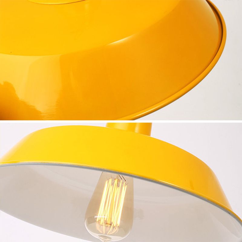 1 Light Barn Ceiling Pendant Industrial Style Metal Hanging Light Fixtures for Restaurant