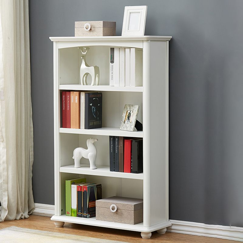 Contemporary Closed Back Bookshelf Standard Wooden Bookcase with Shelves