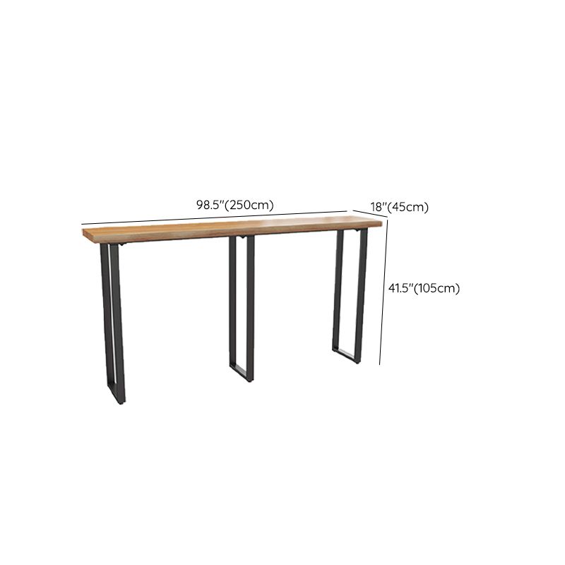 Modern Bar Height Table Solid Wood Top Bistro Pub Table with Sled Base