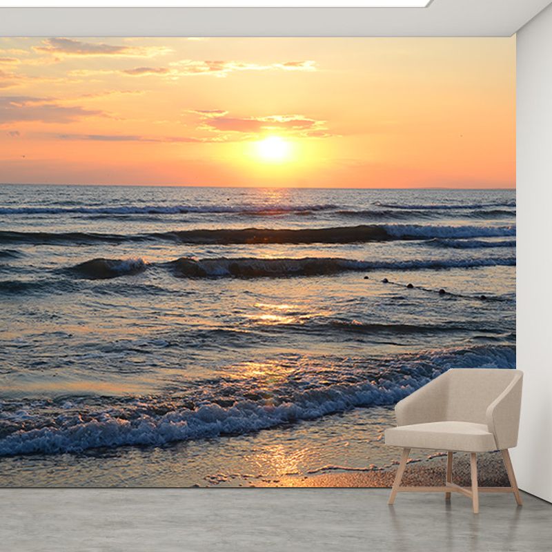 Sandy Beach Wall Mural Decal for Living Room Customized Wall Covering, Waterproof