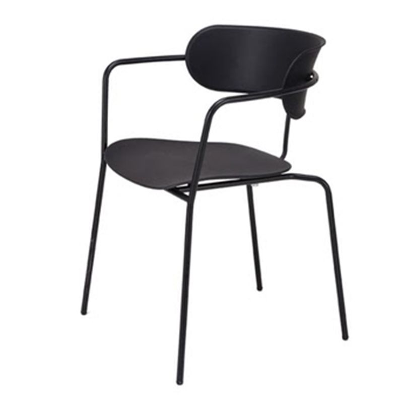 Sillas de comedor de metal de estilo industrial, sillas de comedor apilables para cocina