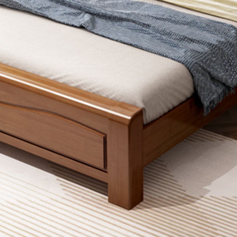 Traditional Solid Wood Mattress Included Rectangular Panel Standard Bed