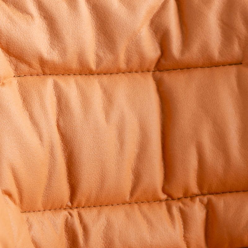 Scandinavian Metal Barstool Fabric Low Back Counter Stool in Matte Finish for Indoor