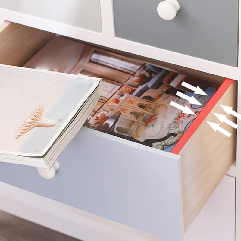 Modern Style Storage Chest Vertical Wood White Storage Chest Dresser with Drawers