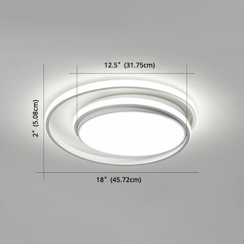 Intersecting Circles Shape LED Flush Mount Ceiling Lamp Fixture Modern Simplicity Acrylic Living Room Bedroom Lighting Fixture