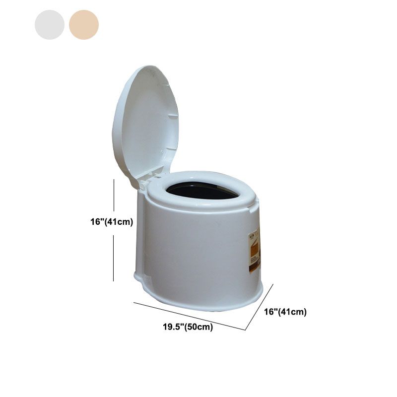 Contemporary Plastic Toilet Floor Mounted Toilet Bowl with Seat for Bathroom