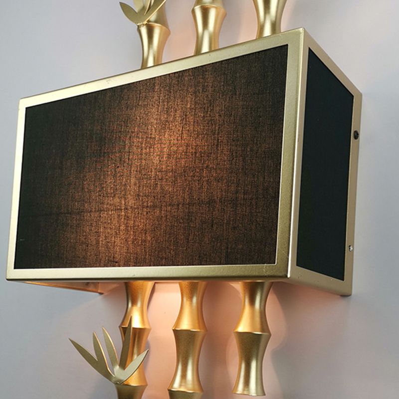 Rectangle métallique SCONCE LEUR RUSTIQUE 1 LETURE LAMPE MUR MUR MURS en noir / blanc