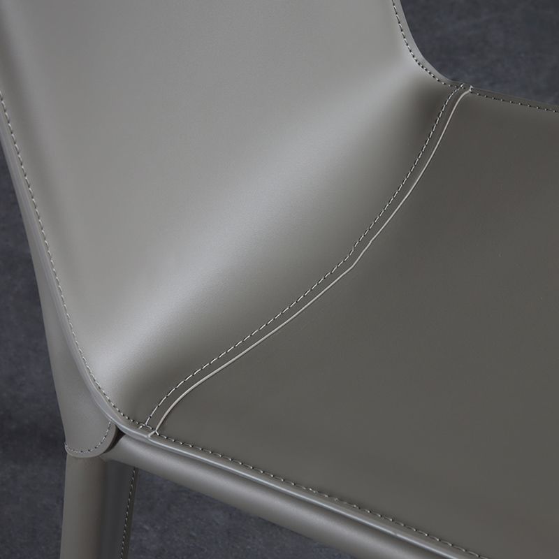 Modern Armless Dining Chairs Low Back Upholstered Side Chair