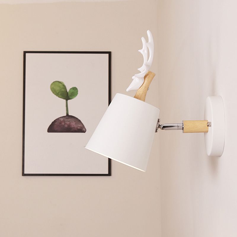 Modern Style Cylinder Sconce Light Fixtures Metal 1 Light Wall Mounted Lamps