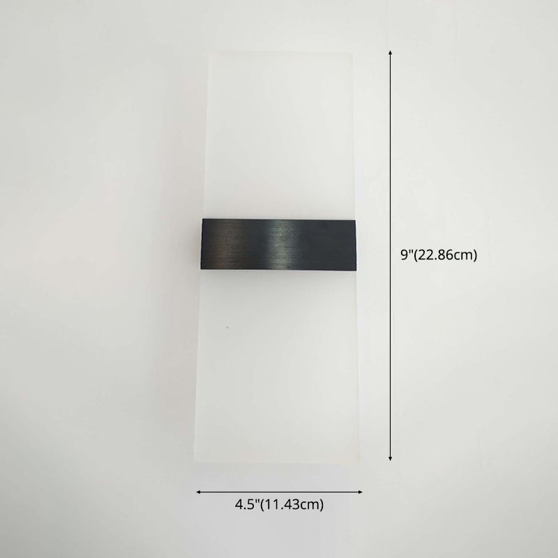 Moderno de moda simple estilo geométrico mate de pared de metal 1 apliques de luz