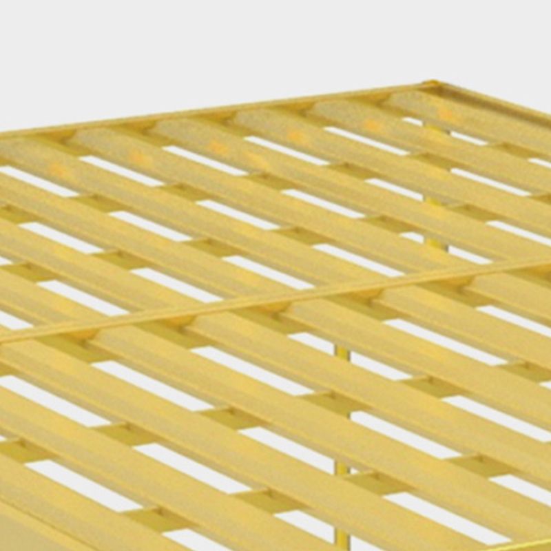 Glam Open-Frame Bed with Iron Rectangle Headboard and Legs Bed