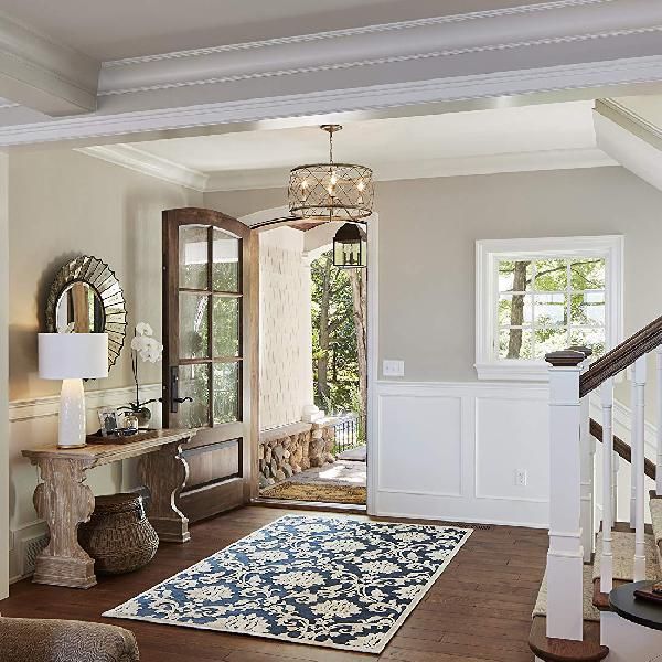 Silver 4 LICTS SILTS LAMPE CHANDELER LAMPE ANTIQUE PRENDANT MÉTALLIQUE X-Cage avec ombre à tambour pour le foyer