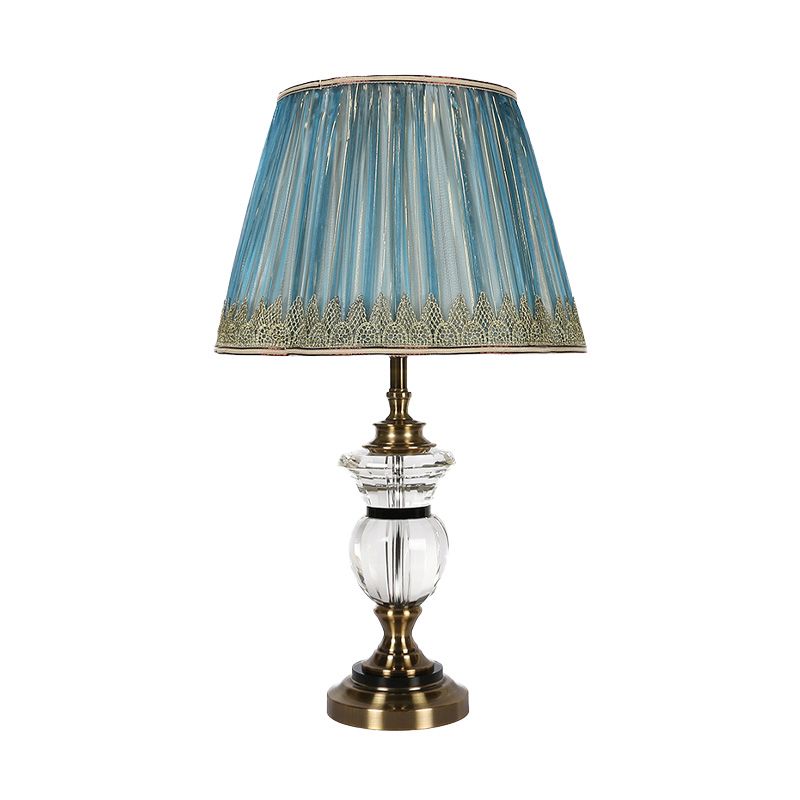1 table de salle à manger de tête éclairage en bleu moderne Éclairage avec un tissu de baril