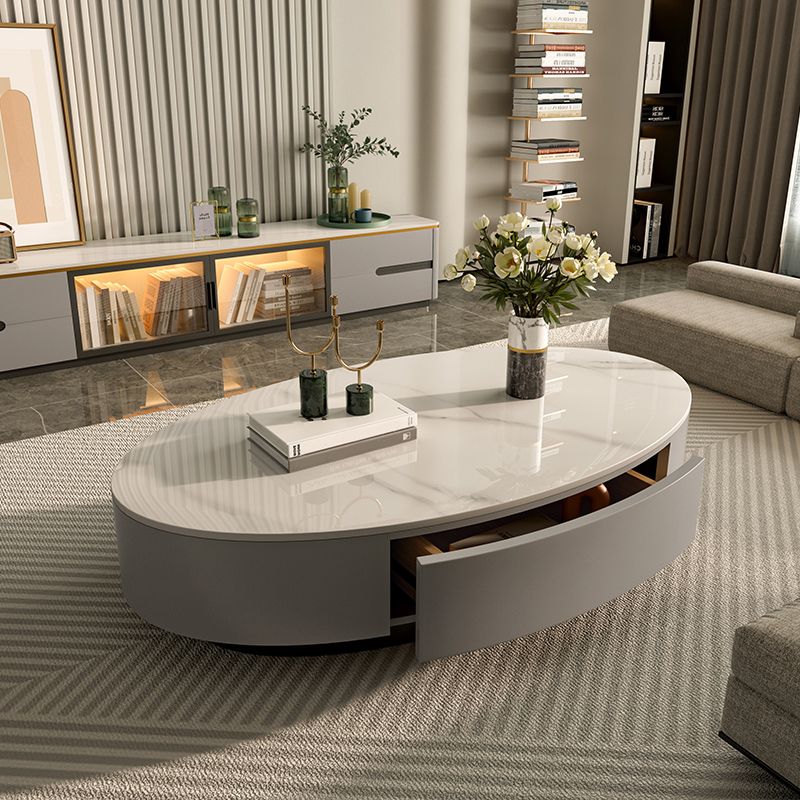 Glam Pedestal Coffee Cocktail Table Frame Slate Coffee Table for Home