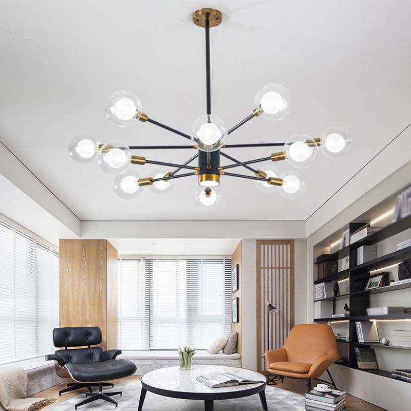 12 lámpara de vaso claro lámpara de lámpara minimalista accesorio de iluminación de lámpara de lámpara en negro