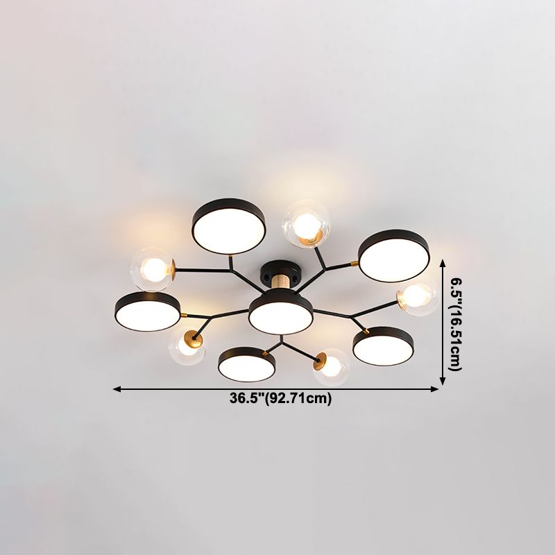 Modern Style Starburst Ceiling Light Creative Flush Mount Light for Bedroom Drawing Room