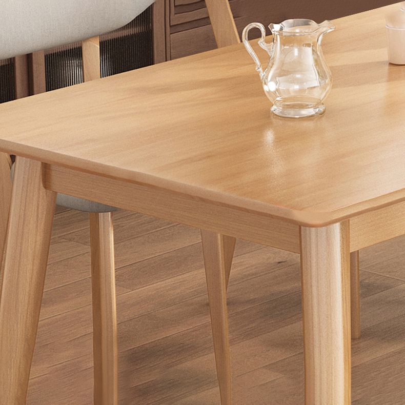 Minimalistische Küche Massivholz Esstisch Rechteck Standard Esstisch mit 4 Beinbasis