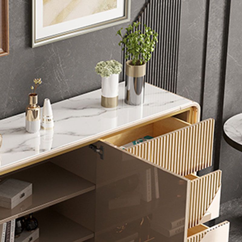 Classic Glam Combo Dresser Wood Storage Chest Dresser for Bedroom