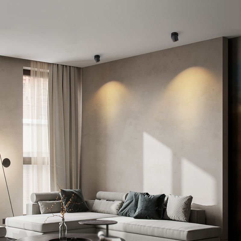 1 Light Cylinder Flush Light Simplicity Metal Flush Mount Lights