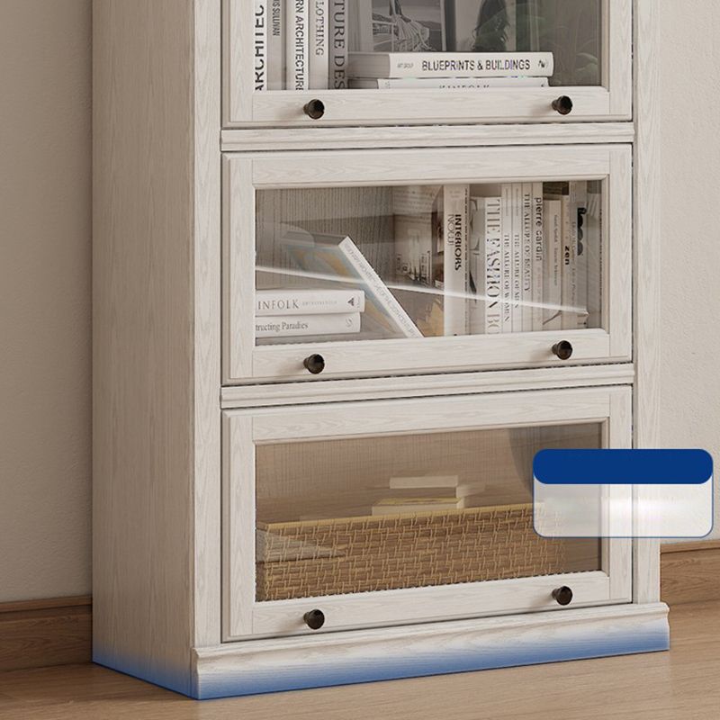 Modern Closed Back Standard Bookshelf Wooden Bookcase for Study Room