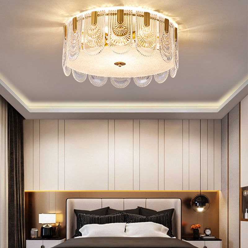 Nordic Glass Ceiling Light Creative Flush Mount Ceiling Light Fixture for Bedroom