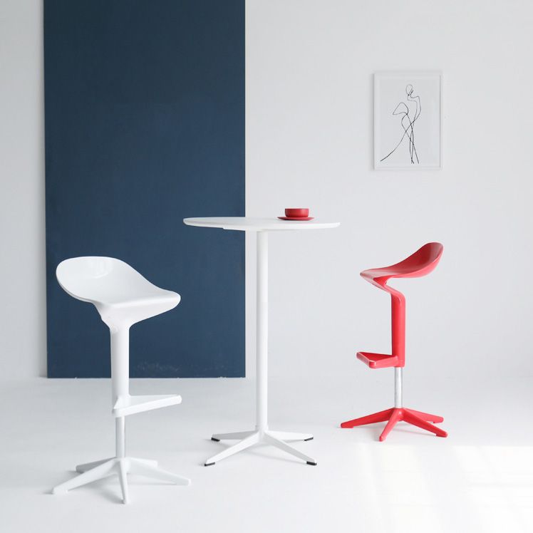 Industrial Bar-stool Adjustable Leather Counter Bar Stool with Metal Legs