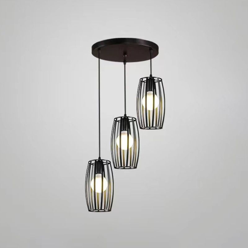 Cube Pendant Light Fixture Industrial Pendant Light Metal 1 Light Hanging Lights